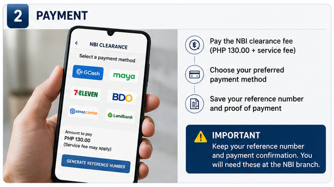 NBI Clearance payment options Philippines