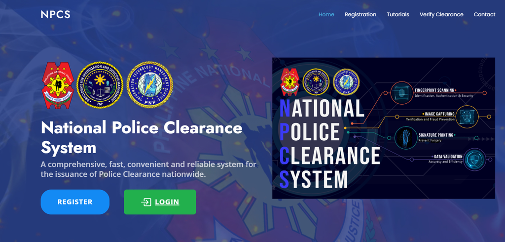 National Police Clearance Online Website
